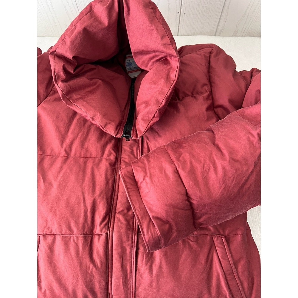 Vintage 80's Frostline Kit Quilted Goose Down Puffer Women's SM Sienna Red Coat - Picture 14 of 16